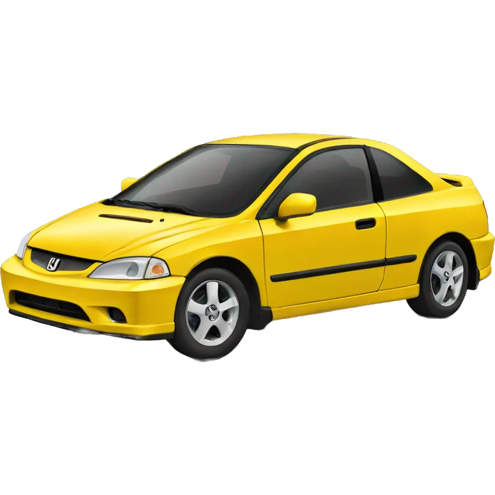 Yellow Honda civic 2000 emoji