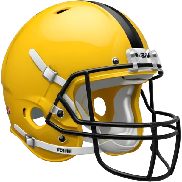 College football player helmet in yellow color emoji