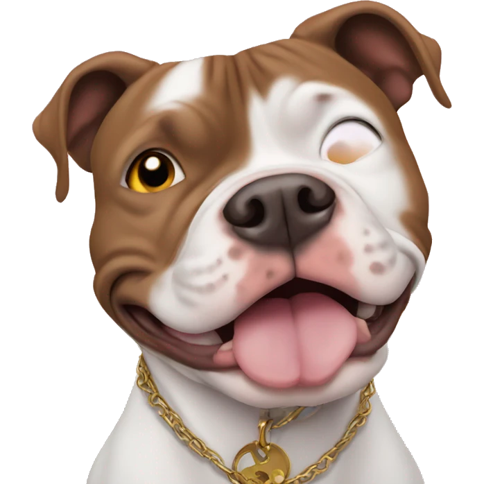pitbull with girl emoji
