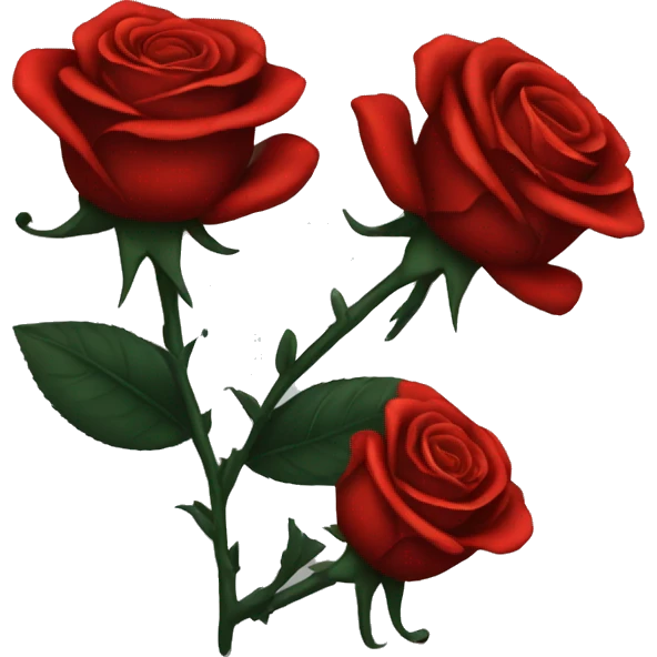 Black and red roses emoji