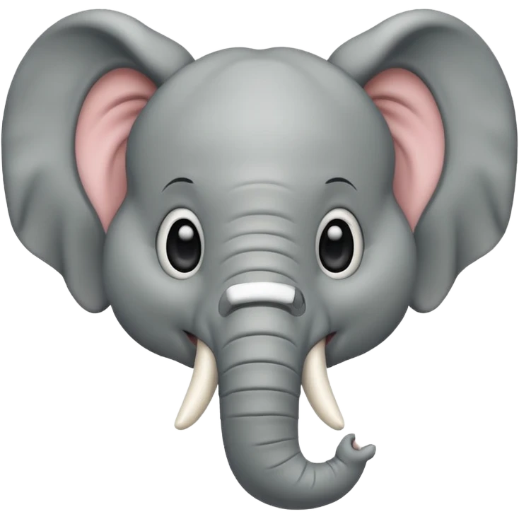 Cute elephant head emoji