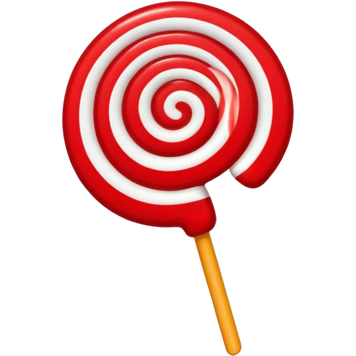 a colorful lollipop, apple emoji style emoji