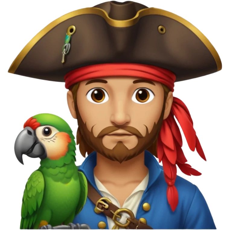 pirate and parrot emoji