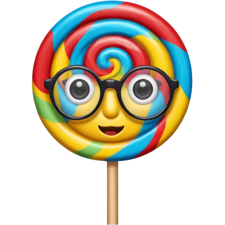 lollipop with eyes and glassess emoji
