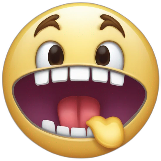 surprised crying open horrible screeching horrifying mouth sharp teeth horrified angry emoji