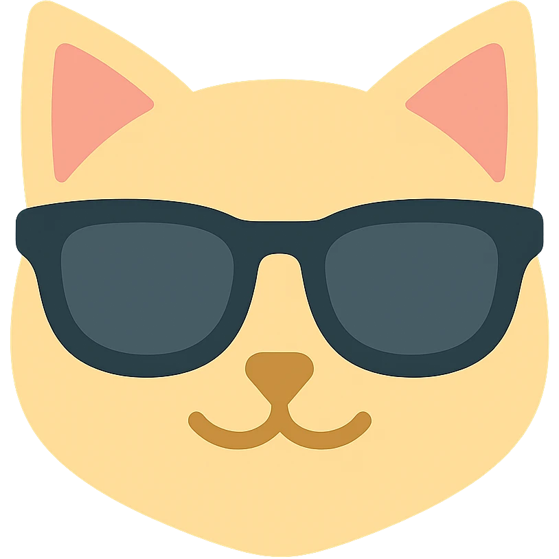 cat wearing sunglasses emoji