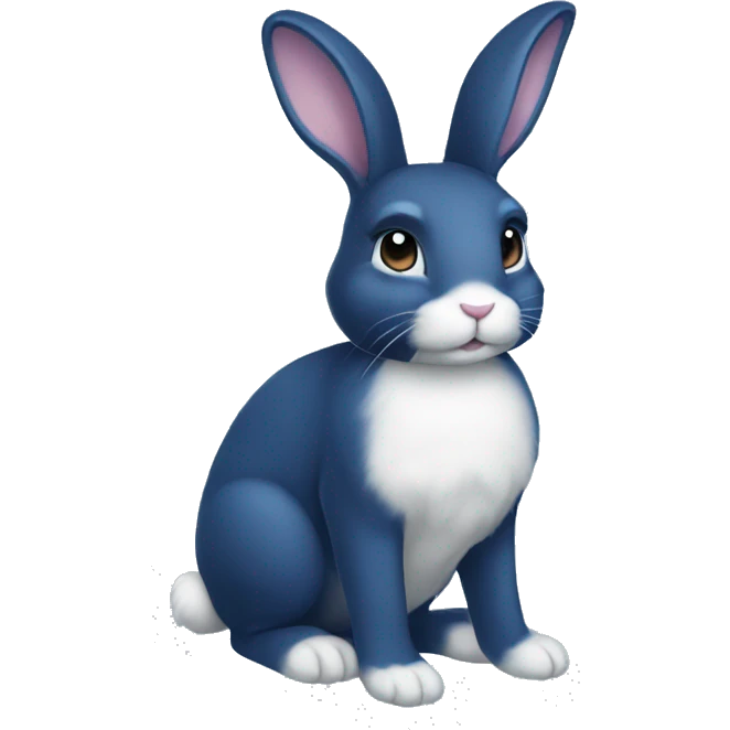 Navy blue Bunny emoji