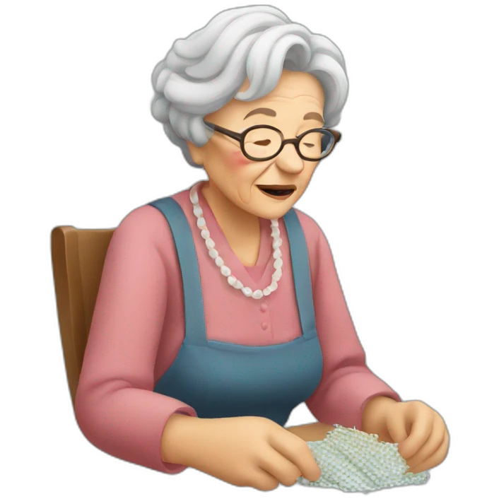 Grandma smocking emoji