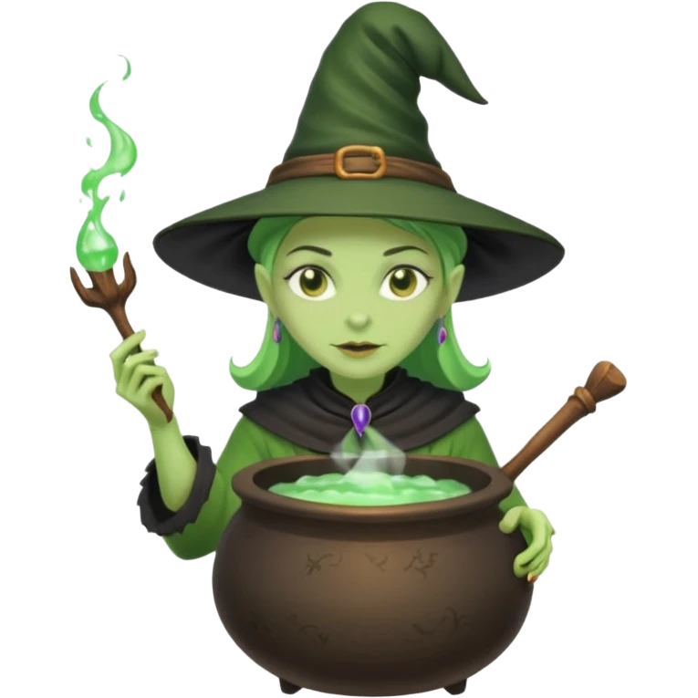 green witch cooking potion emoji