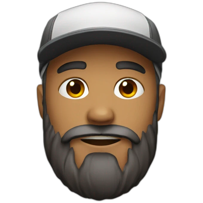 beard men with cap emoji