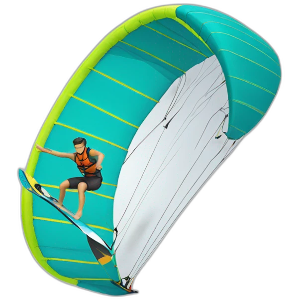 Kitesurfer jump emoji