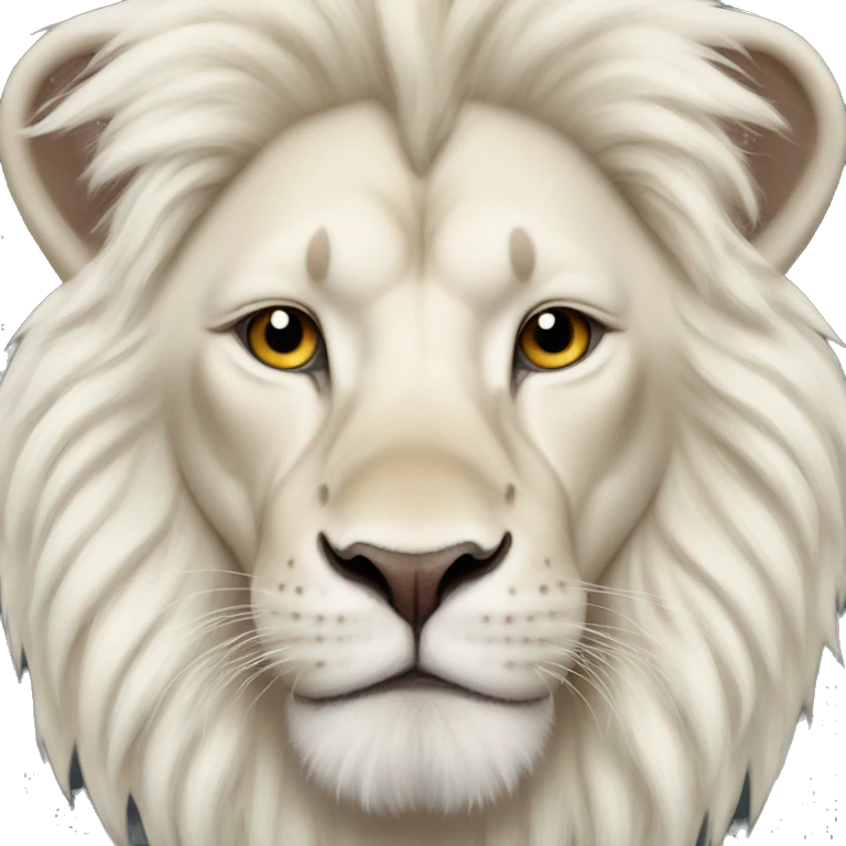 Albino Lion  emoji