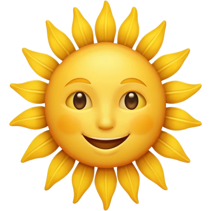 smiling sun emoji, simple and cheerful emoji