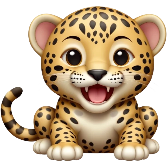 cinematic-realistic-yawning-baby jaguar-portrait-emoji,-head-tilted-slightly-with-a-dramatic,-wide-open-yawn,-showcasing-a-lithe,-graceful-build-with-distinctive-rosette-patterns-and-sleepy,-half-closed-eyes,-simplified-yet-irresistibly-adorable, realistic emoji