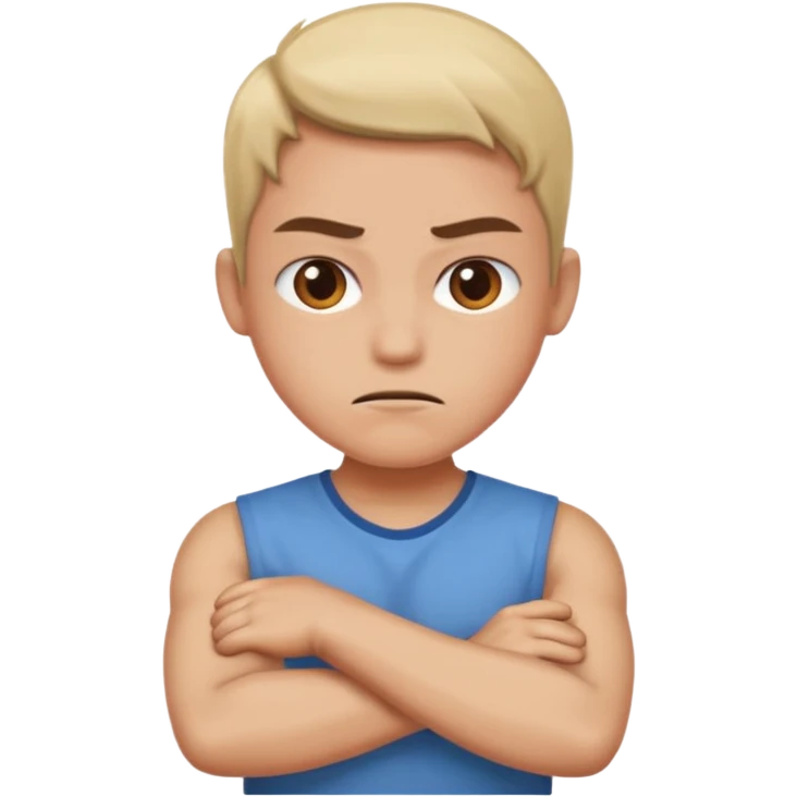mad arm crossed  emoji