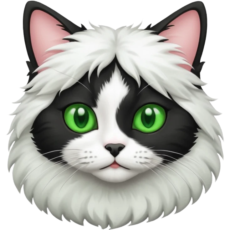 Gato preto com branco emoji