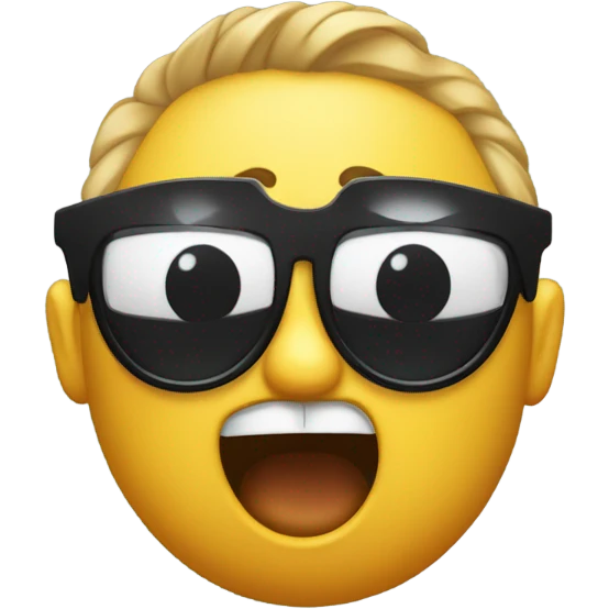 Suprised emoji taking off sunglasses emoji