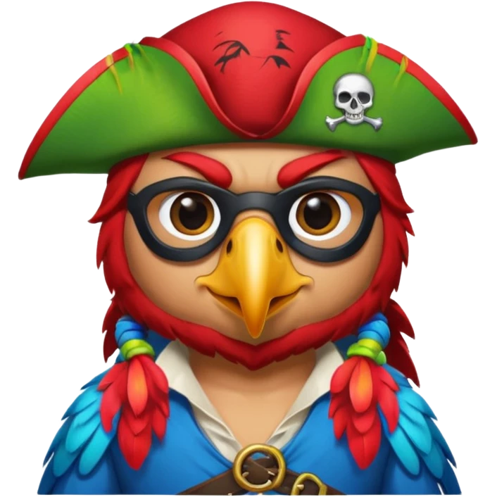 pirate and parrot emoji