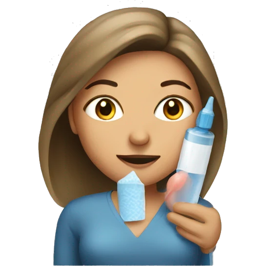 women getting a shot emoji