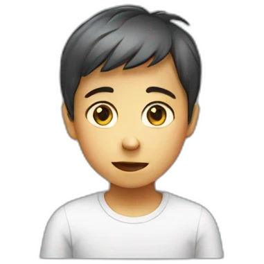 kid with poor posture emoji