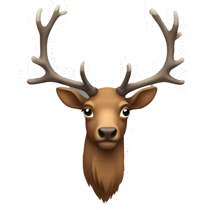 Elk without antler  emoji