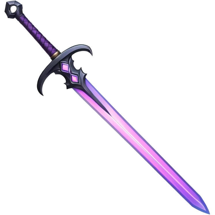 Shadow Fang — black steel + violet aura,Royal Sword. emoji
