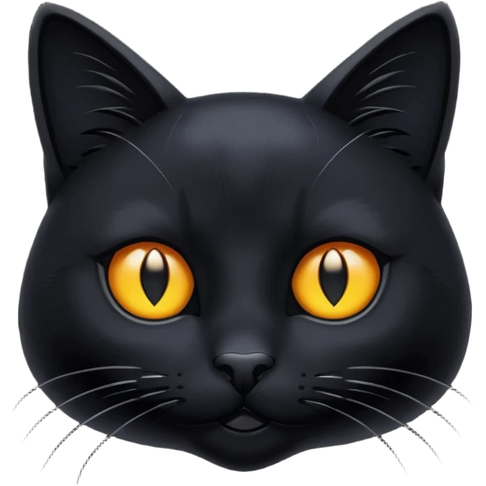 black cat black eyes emoji
