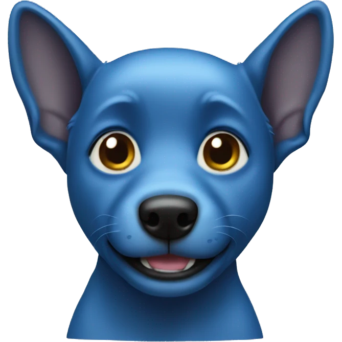 Blue dog emoji