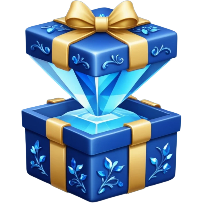 Sapphire gift box emoji