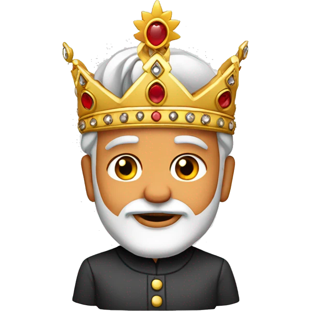 Narendra modi, with a crown  emoji
