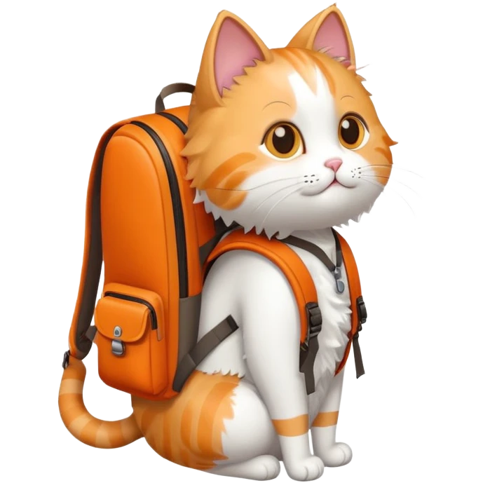 cat wearing a backpack emoji