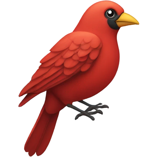 Red bird on cloud emoji