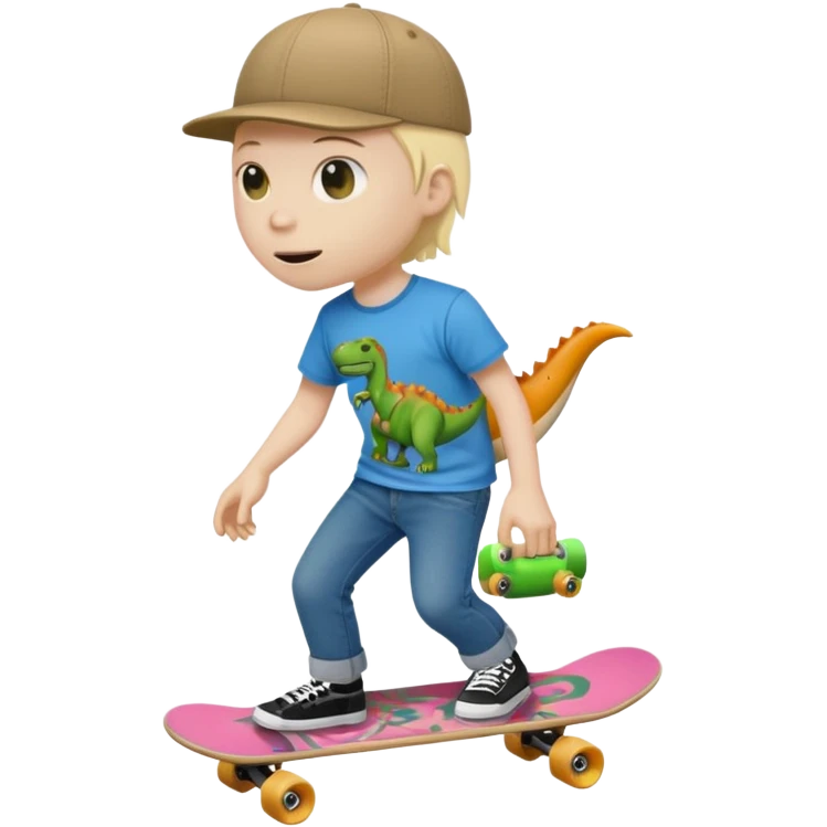 NoDinosaur on a skateboard emoji