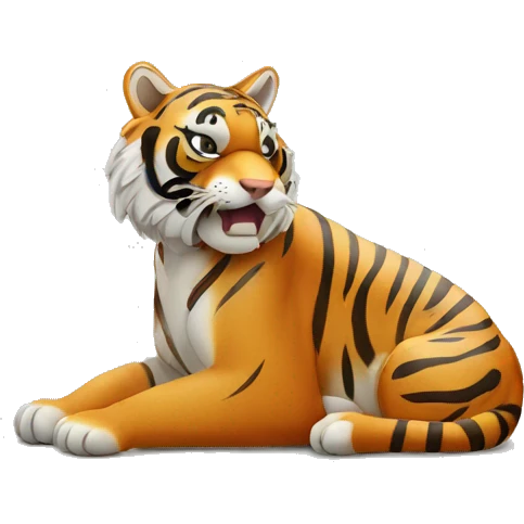 Bengal tiger eating  emoji