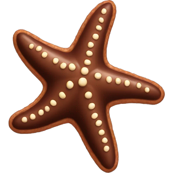 chocolate starfish made with chocolate emoji