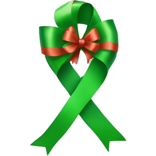 Green ribbon Christmas  emoji