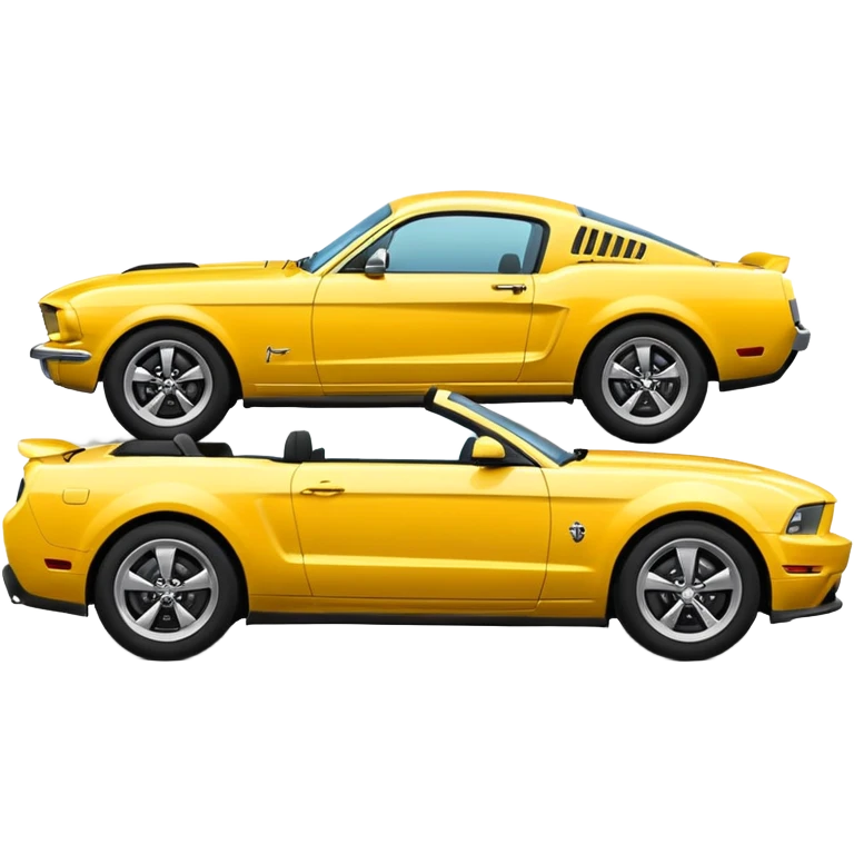 Create a mustang 309emoji in yellow colour  emoji