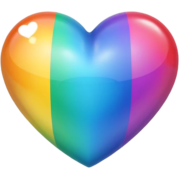 Rainbow heart emoji emoji
