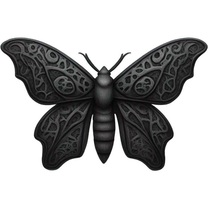 Goth style moth emoji