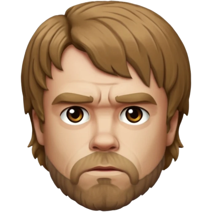 Tyrion Lannister  from Games of throne character face only front face emoji