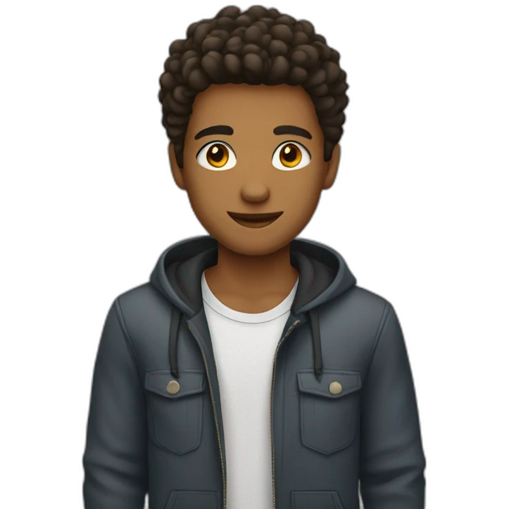 young confident male emoji