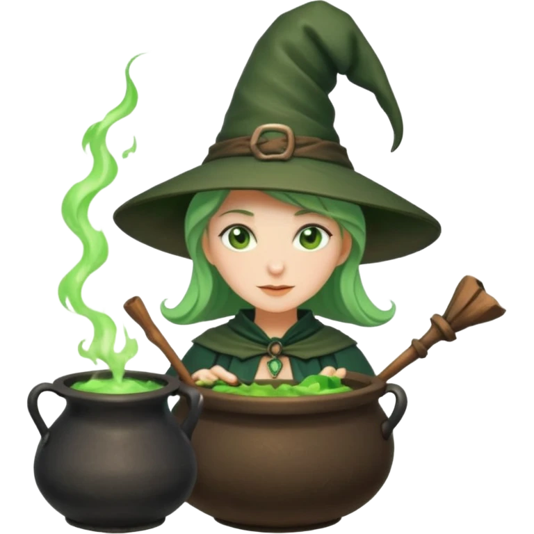 green witch cooking potion emoji