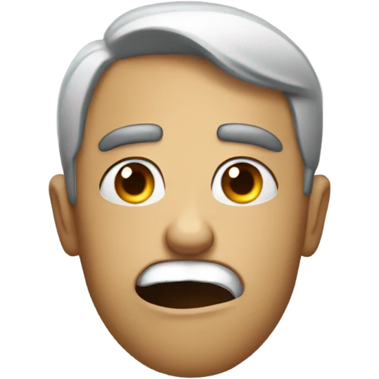 Eyes wide mouth agape concerned look emoji