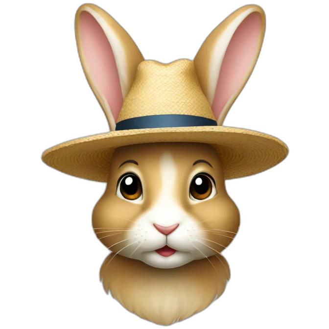 Lapin qui porte un chapeau  emoji