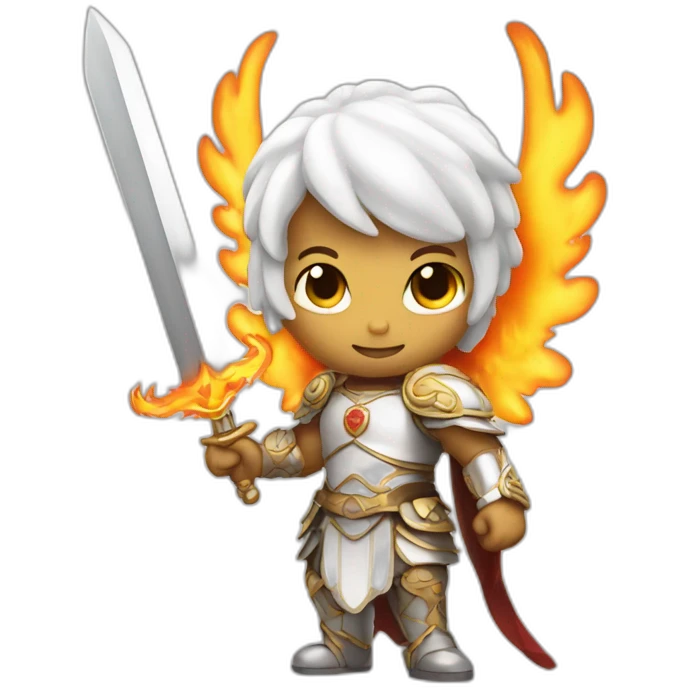 Angel with a flaming sword emoji