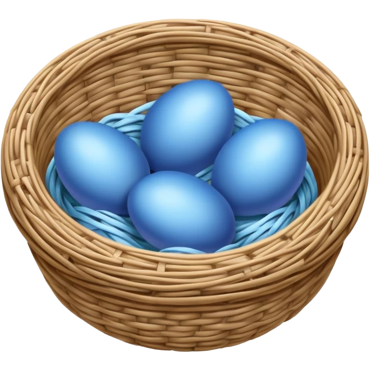 simple blue nest emoji