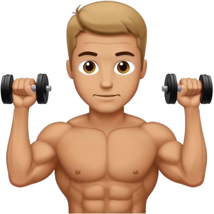 man weighted wrist curl emoji
