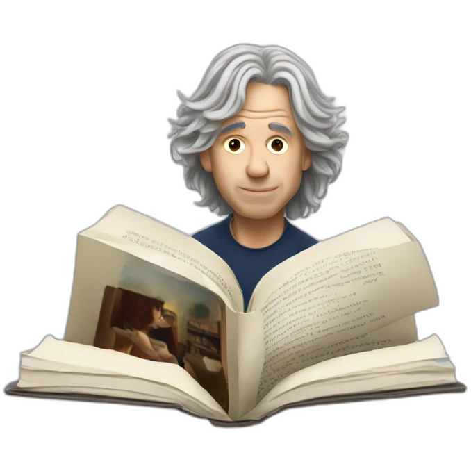 bob geldof reading a book emoji