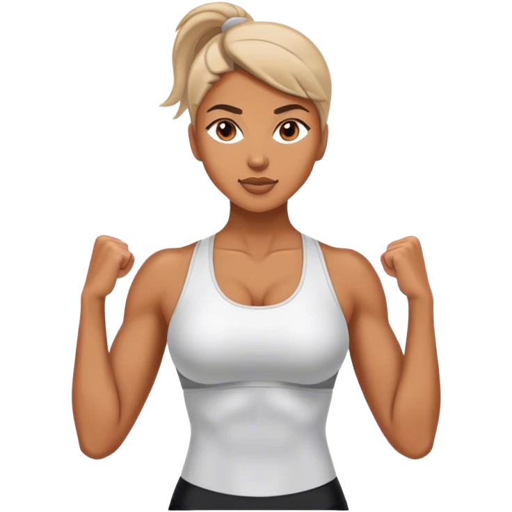 powerful woman fitness emoji