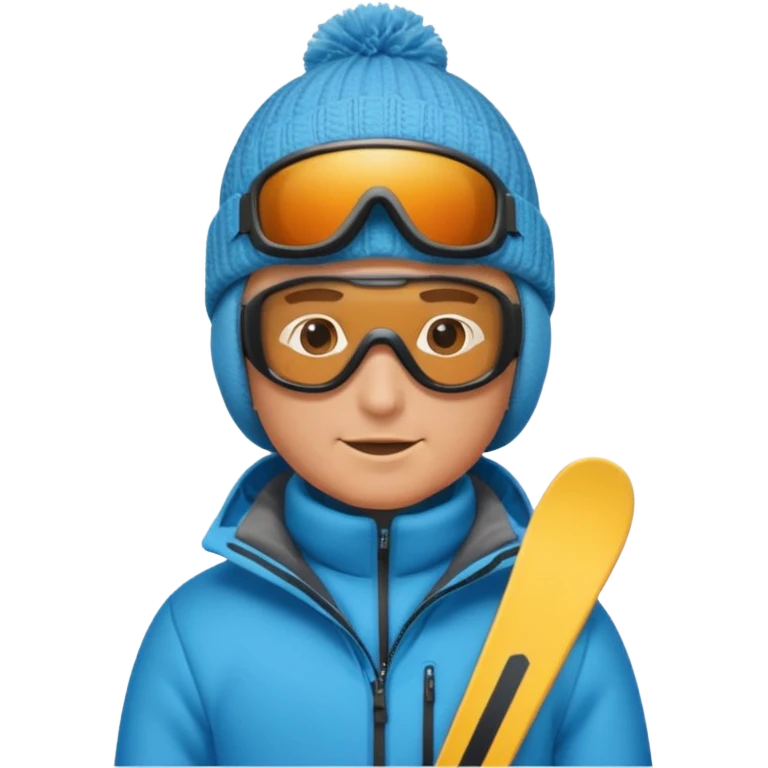 a short man skiing emoji